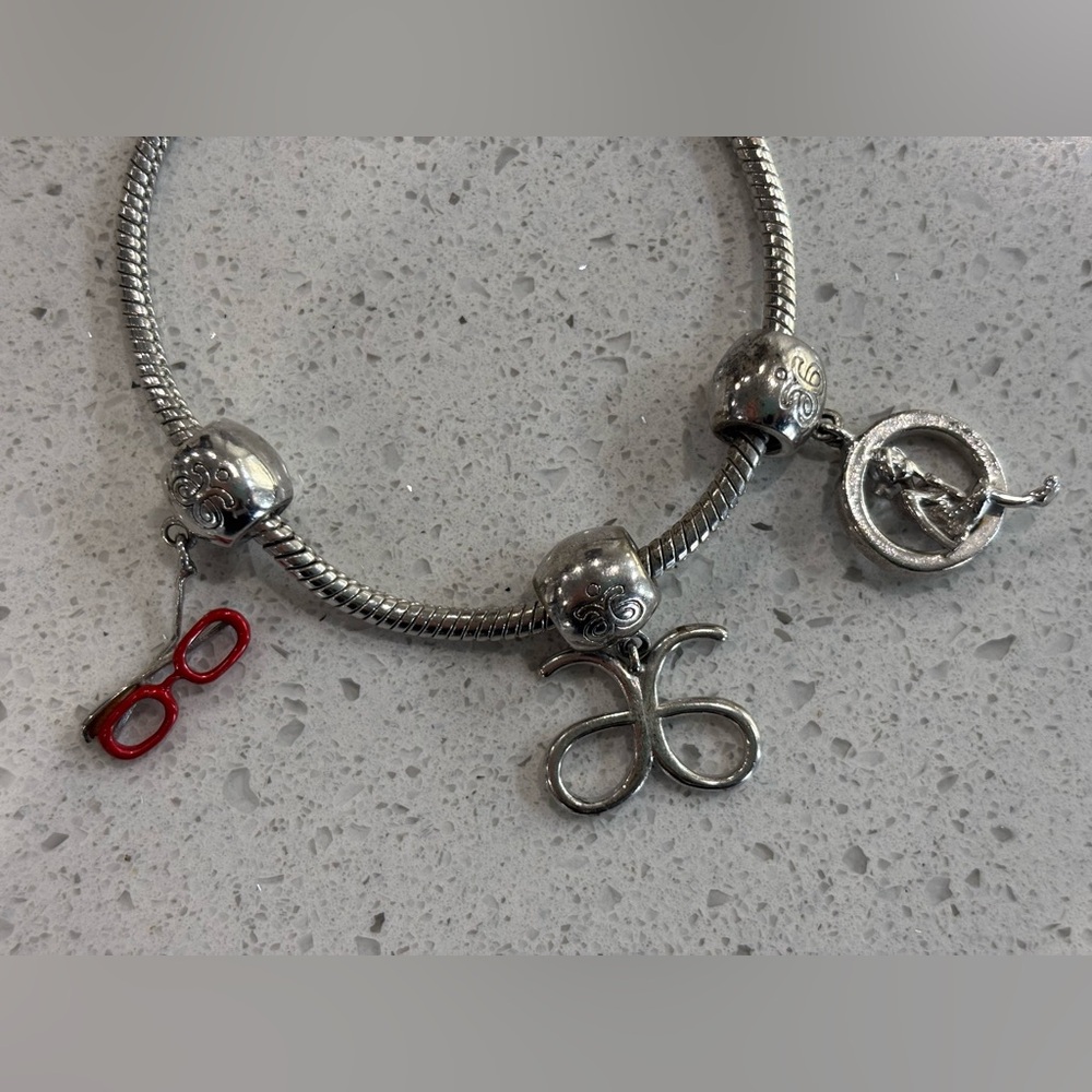 Arbonne Silver Charm Bracelet
